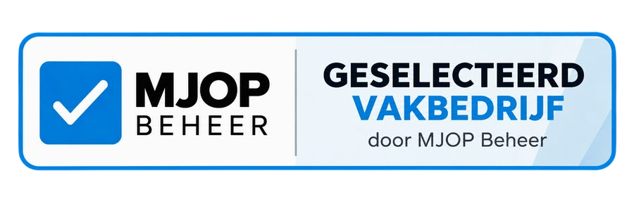 Geselecteerd vakbedrijf door MJOP Beheer